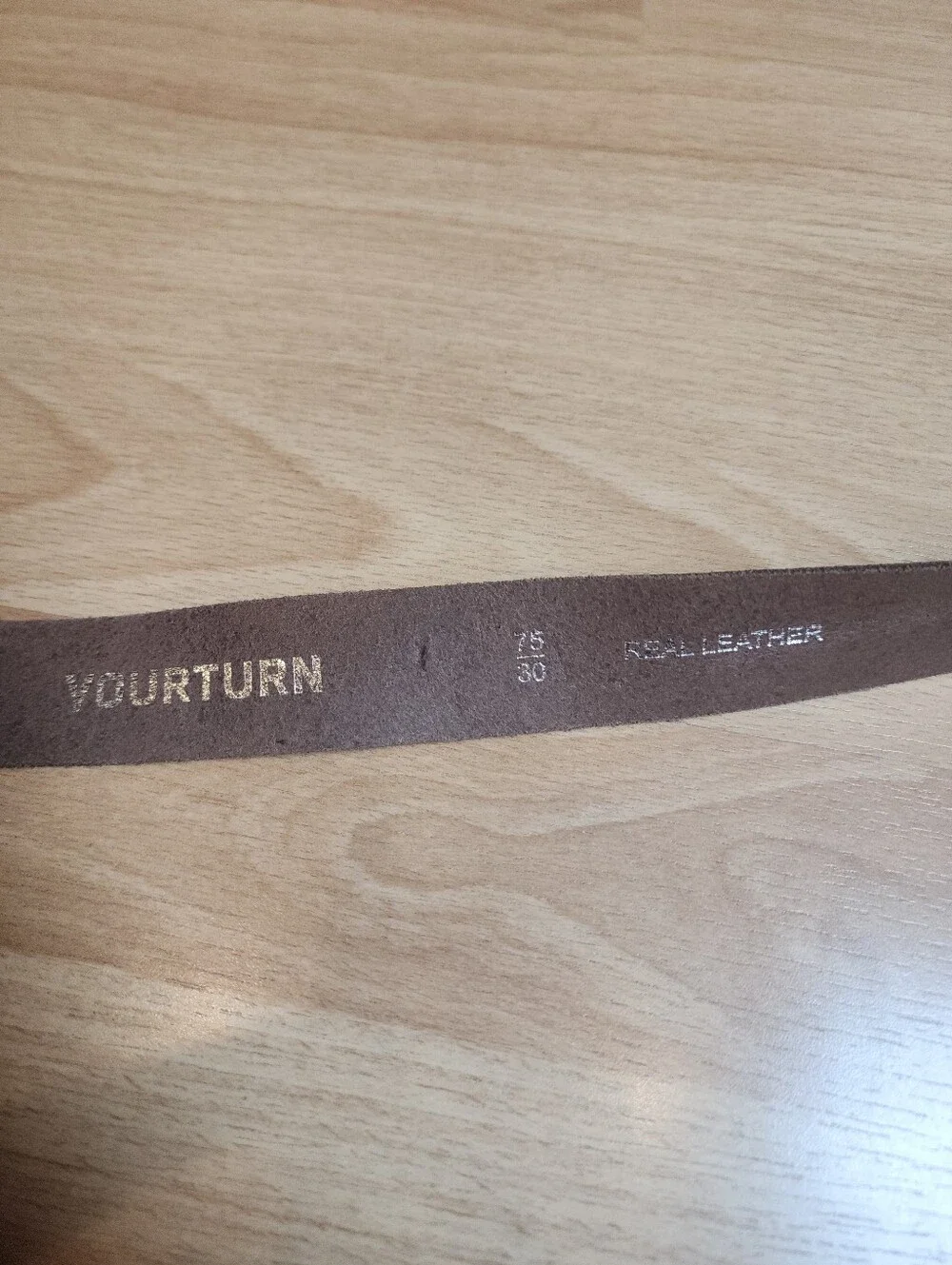 Yourturn Genuine Leather Brown Belt Silver Floral Metal Buckle 37
